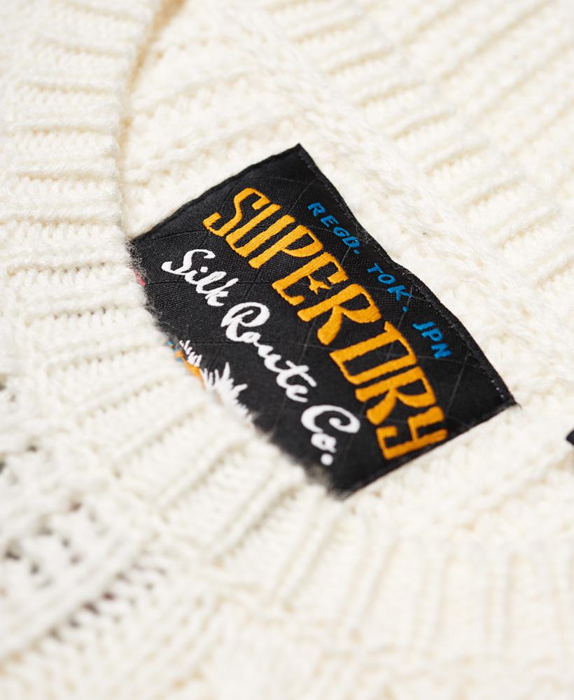 Superdry Synthetic Jenna Cable Jumper in Cream (Natural) - Lyst