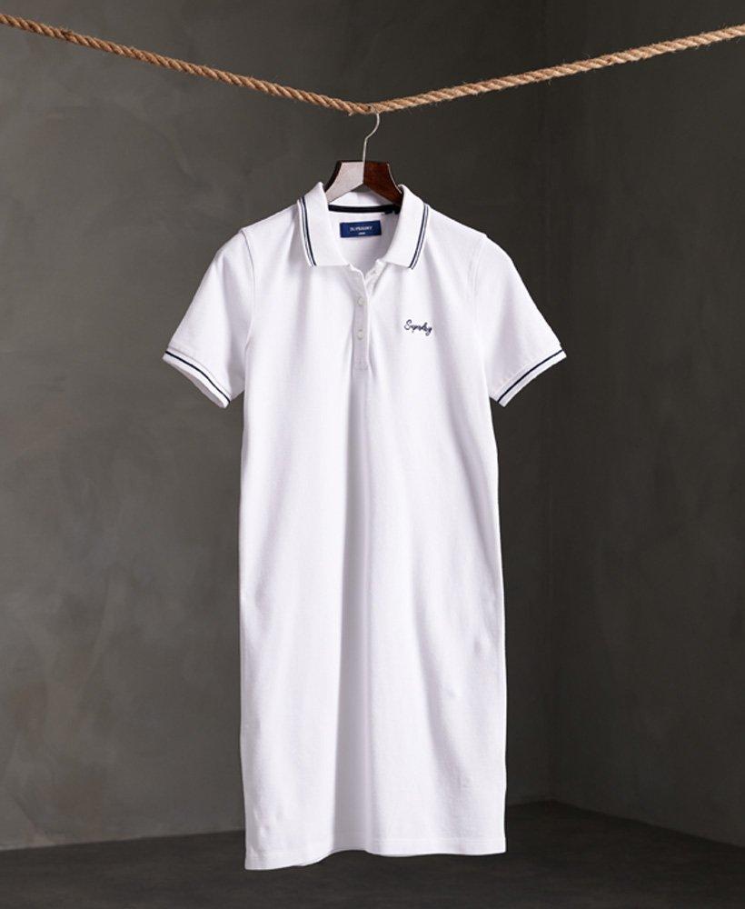 Superdry Organic Cotton Polo Dress White in Black | Lyst
