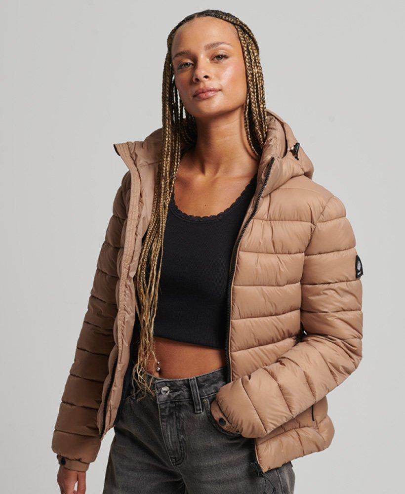 Superdry Classic Fuji Puffer Jacket in Brown | Lyst