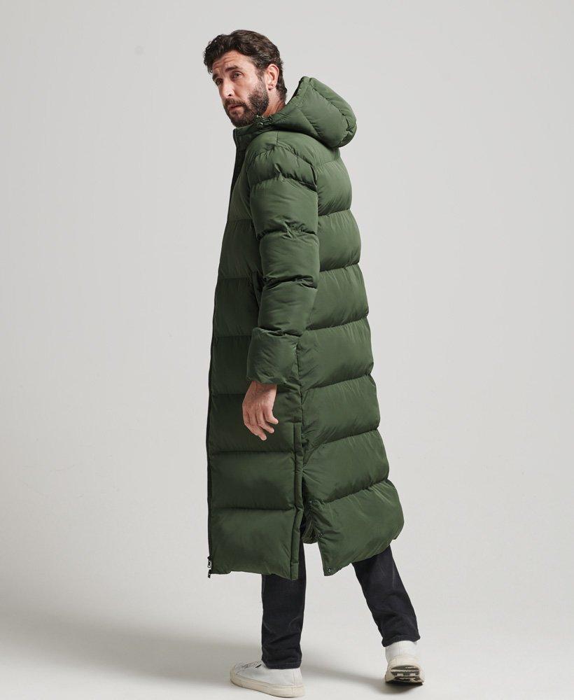 Superdry Extra Long Puffer Coat Green for Men | Lyst