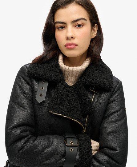 Superdry Veste Noir Aviateur Femme Veste Aviateur Superdry Veste