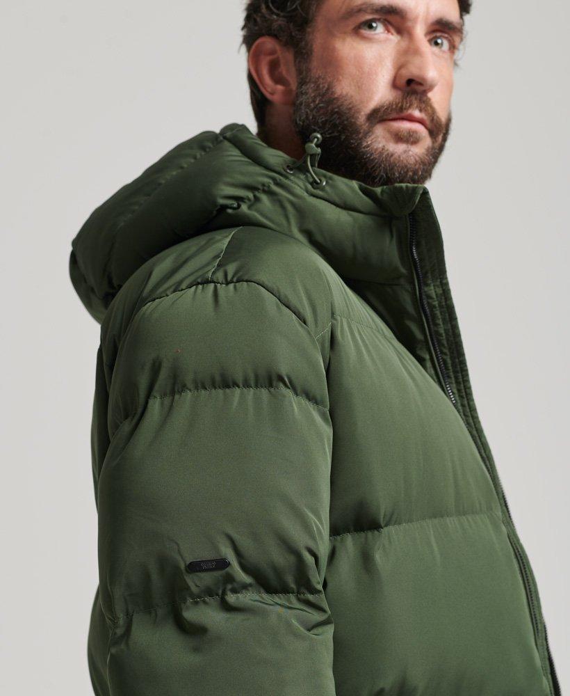 Superdry Extra Long Puffer Coat Green for Men | Lyst