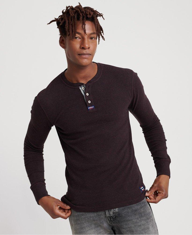 Superdry Denim Heritage Long Sleeve Henley Top in Purple for Men Lyst