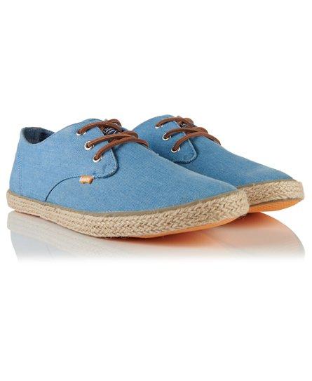 Superdry Leather Skipper Shoes in Blue for Men | Lyst