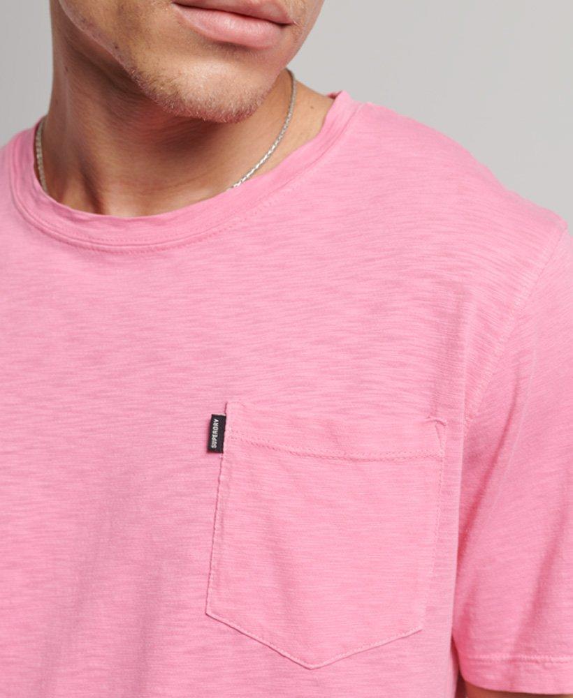 Superdry Organic Cotton Crew Neck Slub Pocket T-shirt Pink / Sachet Pink  for Men | Lyst