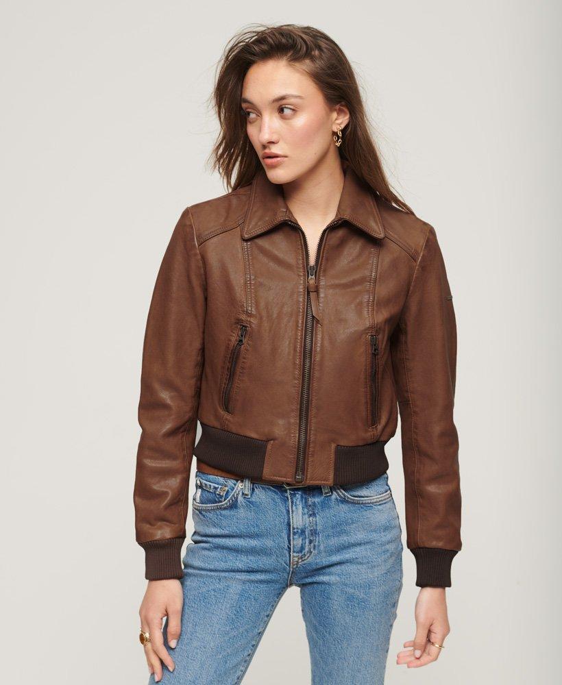 Veste cuir femme superdry sale