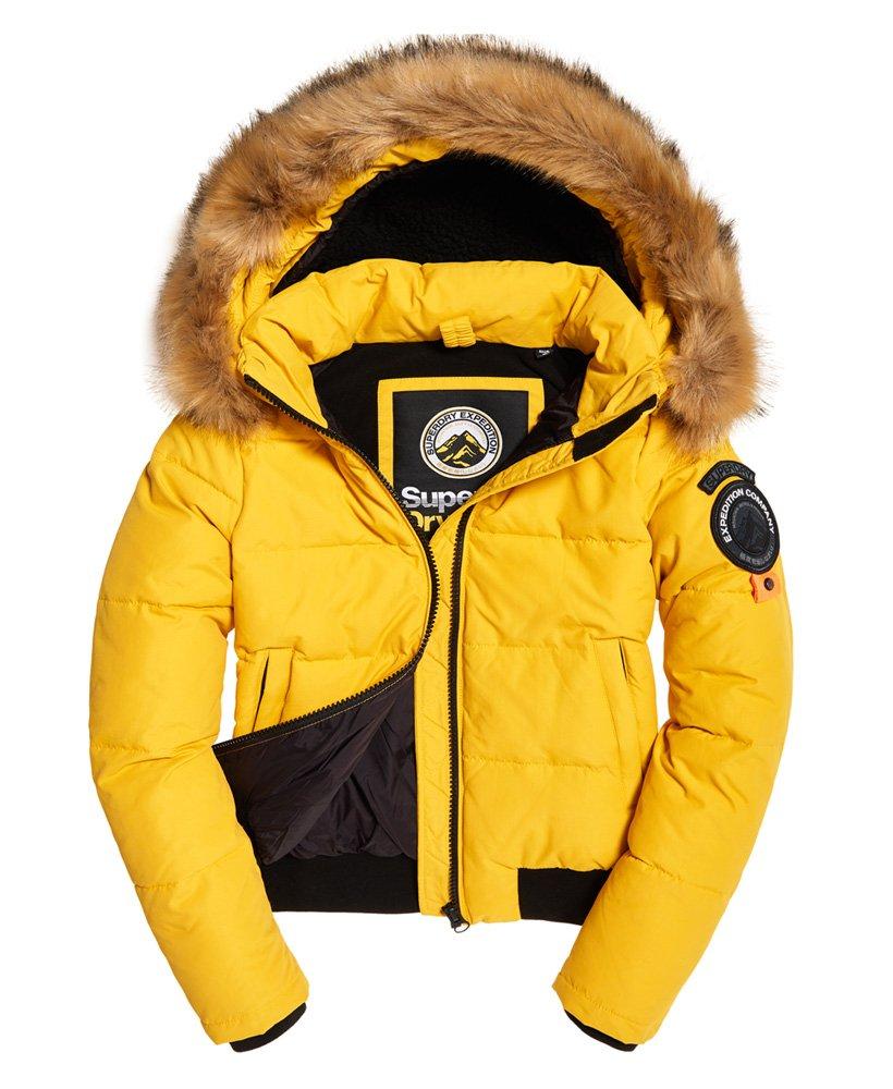 Superdry Fleece Everest Ella Bomber Jacket in Yellow - Lyst