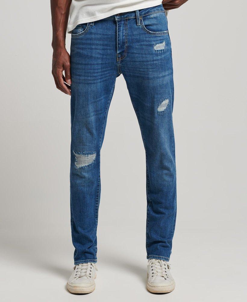Superdry Organic Cotton Slim Jeans Light Blue / Stanton Bright Blue Rip for  Men | Lyst