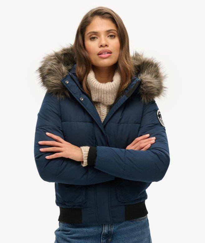Superdry Fully Lined Everest Ella Bomber Jacket in Blue Lyst UK
