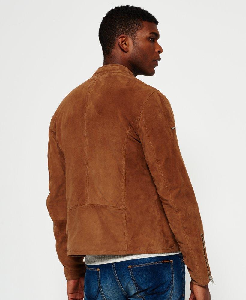 Download Superdry Slim Suede Harrington Jacket in Antique Stone ...