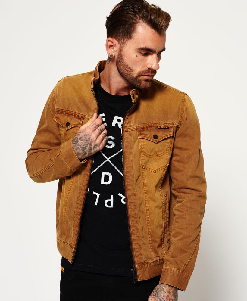 Lyst Superdry Denim Biker iJacketi in Brown for iMeni