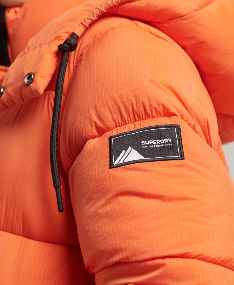 Superdry Ripstop Longline Puffer Jacket Orange / Orange Grid | Lyst