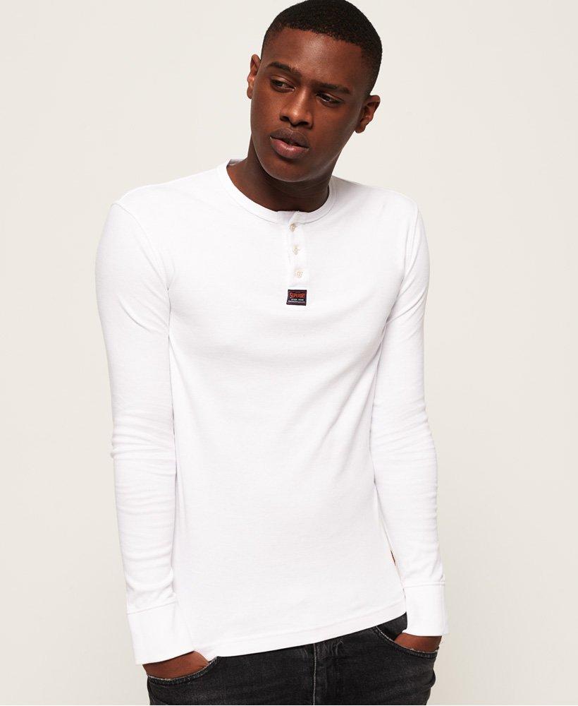 Superdry Heritage Grandad Long Sleeve Top White for Men | Lyst
