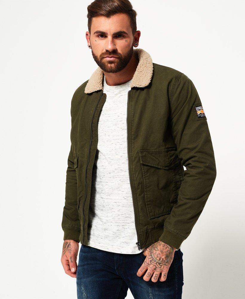 Superdry Cotton Rookie Winter Aviator Bomber Jacket in Green for Men - Lyst