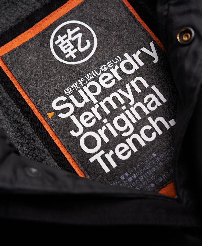 Superdry Fleece Jermyn Street Pea Trench in Black for Men - Lyst