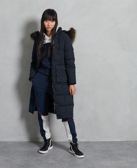 Superdry longline faux fur everest coat Clearance