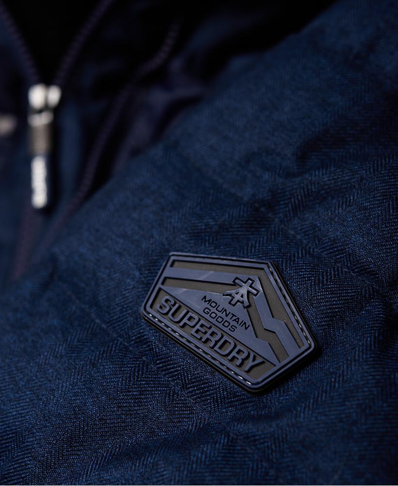 fuji mix double zip hooded jacket