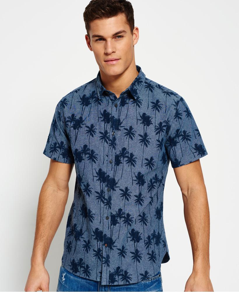 Superdry Cotton Ultimate Indigo Aloha Shirt in Blue for Men - Lyst