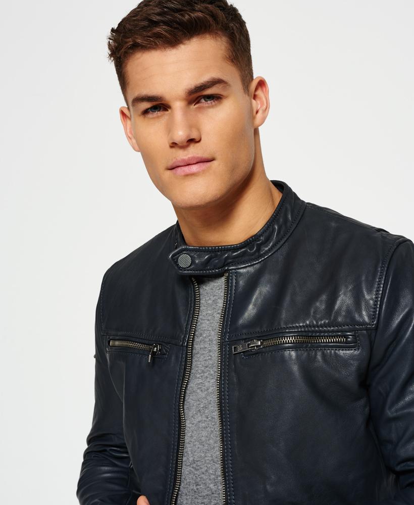 superdry real leather jacket