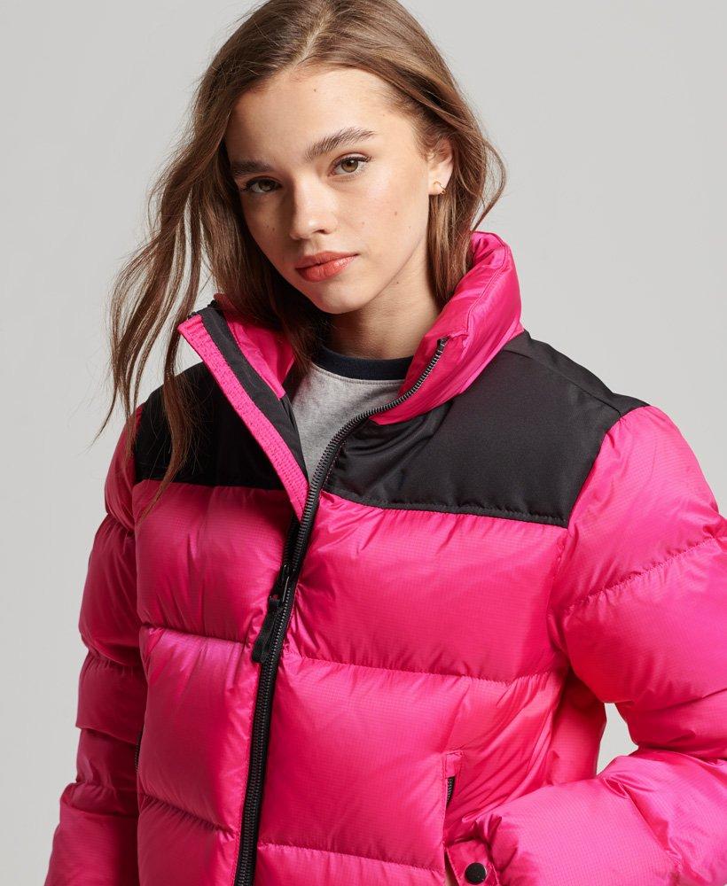 Superdry Sportstyle Code Puffer Jacket Pink / Hot Pink | Lyst