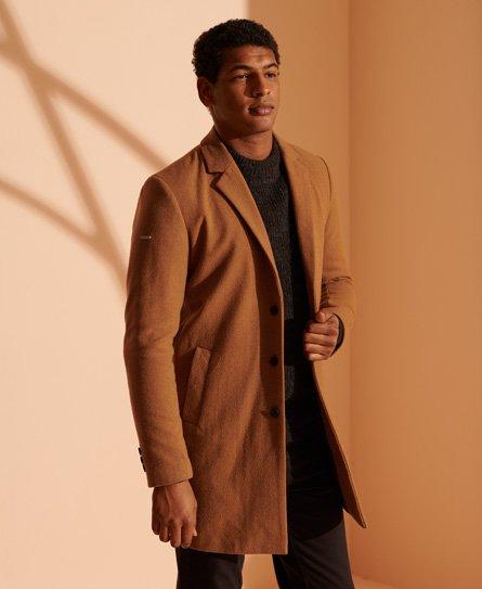 orange wool coat mens