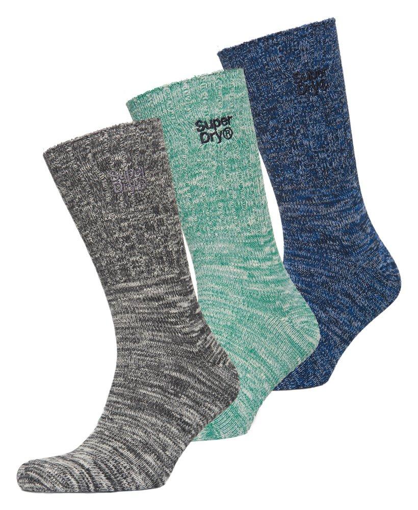 Superdry Mountaineer Socks Triple Pack in Blue for Men - Lyst