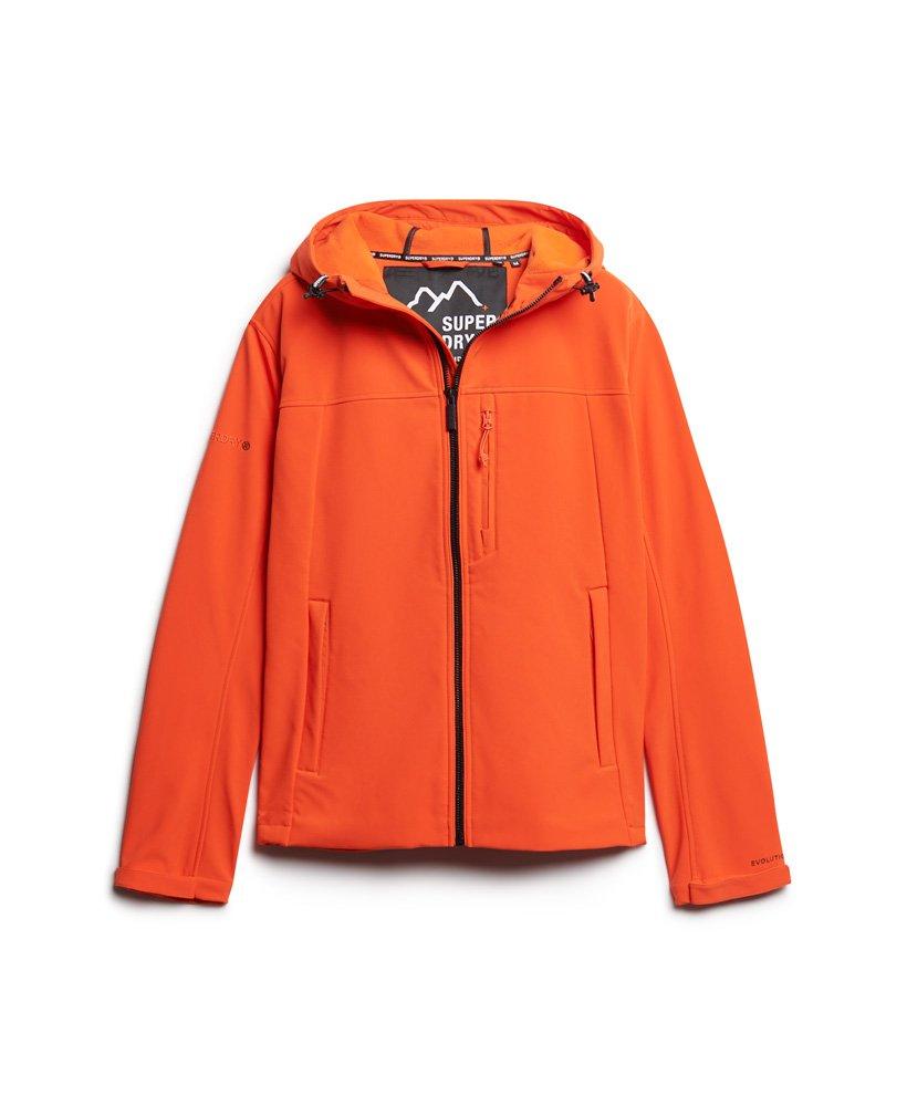 Superdry Fleece Lined Softshell Hooded Jacket in Red for Men | Lyst