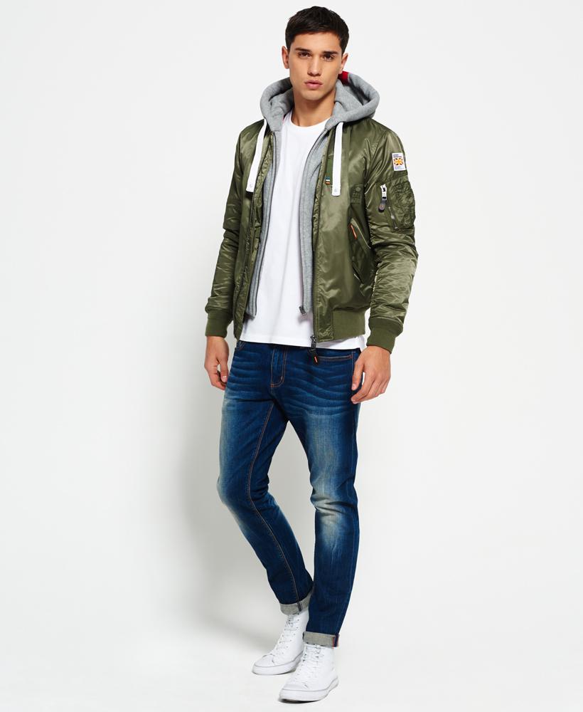 superdry patch rookie flight bomber jacket