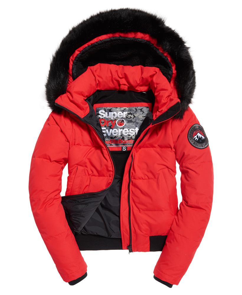 superdry ella bomber jacket red