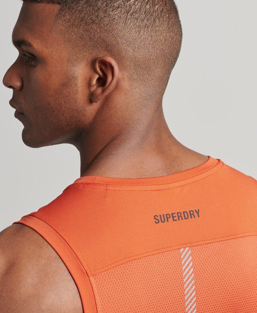Superdry Sport Run Vest Brown in Orange for Men | Lyst