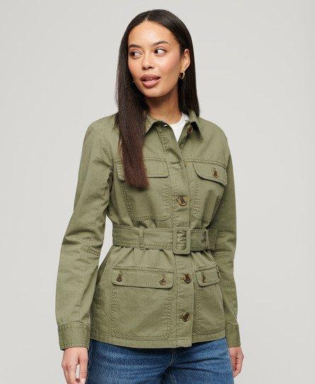 Superdry Ladies Classic Cotton Belted Safari Jacket in Green Lyst UK