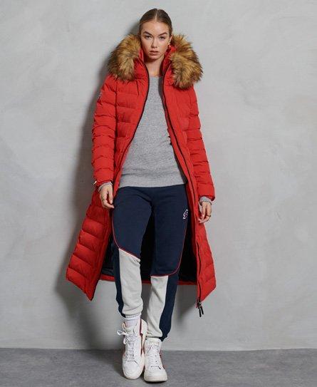superdry arctic long puffer coat black