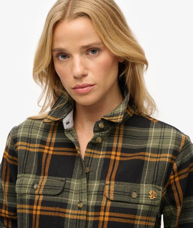Femme Chemise En Flanelle À Carreaux Bûcheron Taille Superdry en