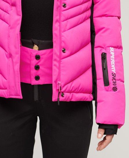 Pink Superdry Snow Puffer Superdry Sport Ski Luxe Puffer Jacket In