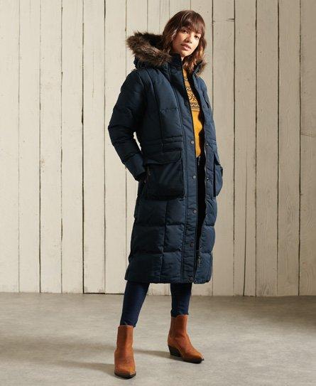 Superdry longline faux fur everest coat Clearance
