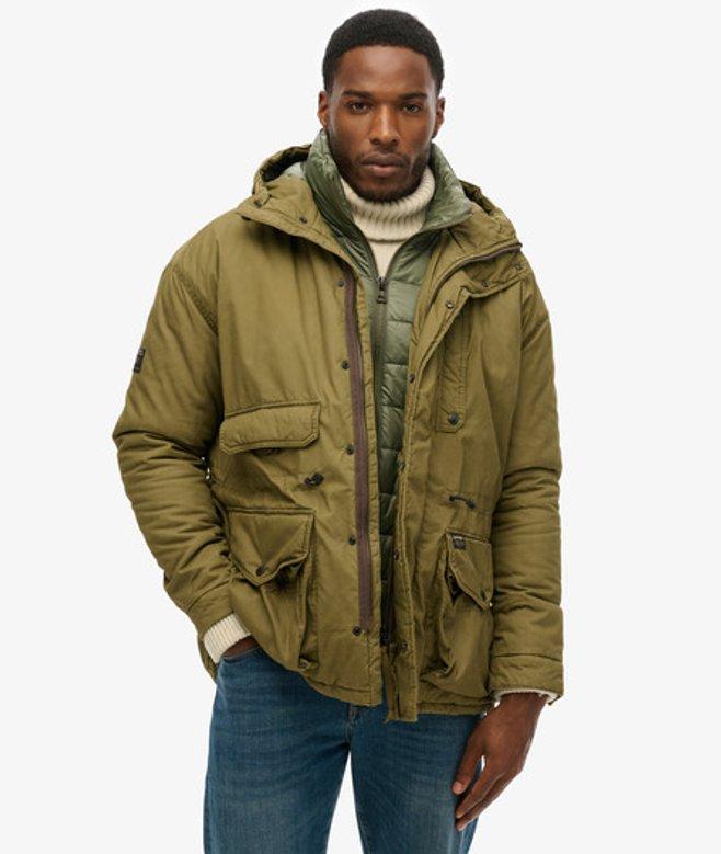 Superdry Hooded Cotton Lined Deck Jacket in Green for Men Lyst UK