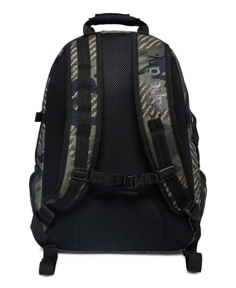 camo logo tarp backpack
