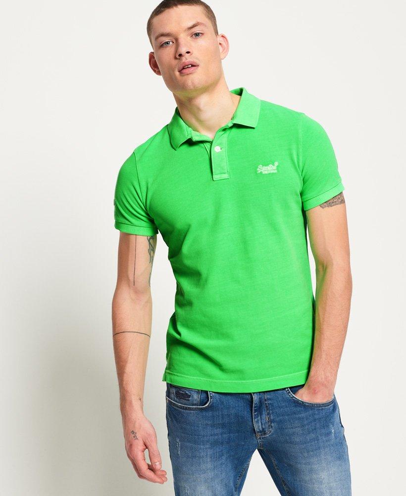 Superdry Vintage Destroyed Pique Polo Shirt Green for Men | Lyst