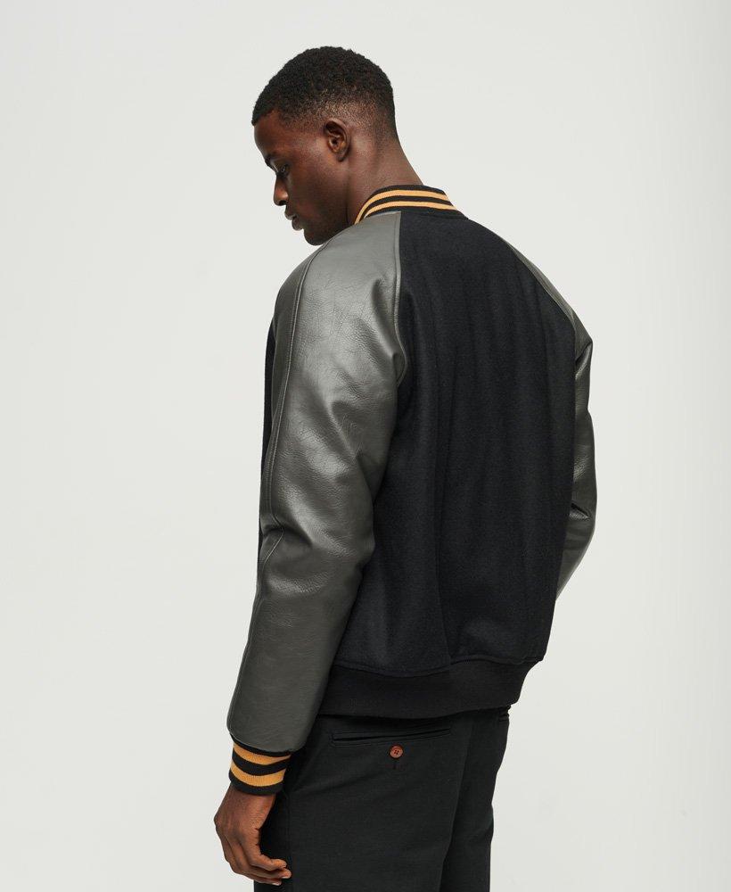 Superdry Black College Varsity Bomber Jacket