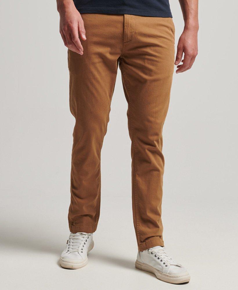 Superdry Officers Slim Chino Trousers Brown / Sandstone for Men | Lyst