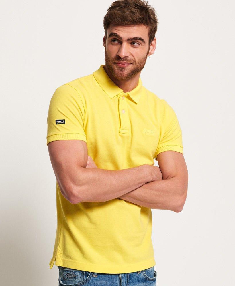 superdry yellow polo shirt