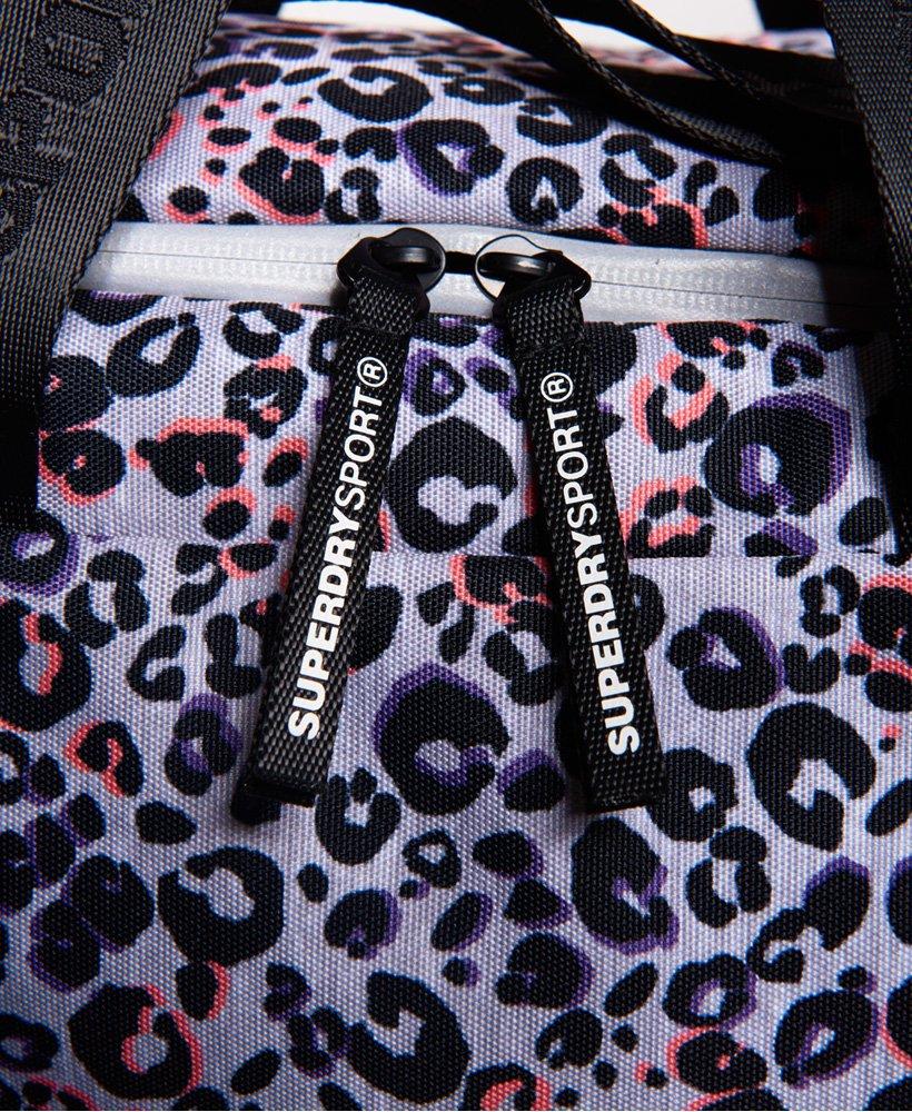 Superdry Sport Barrel Bag Lola Leopard coral print