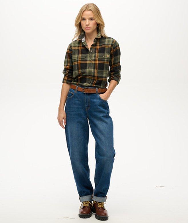 Chemise Bucheron Surchemise A Carreaux Femme Bleu Chemise Carreaux