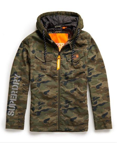 Superdry Icon Military Storm Hooded Shirt in Khaki (Green) for Men - Lyst