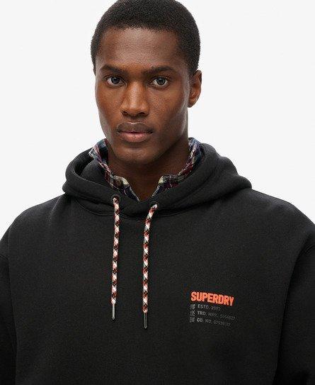Superdry Utility Sport Logo Loose Hoodie in Black for Men Lyst UK
