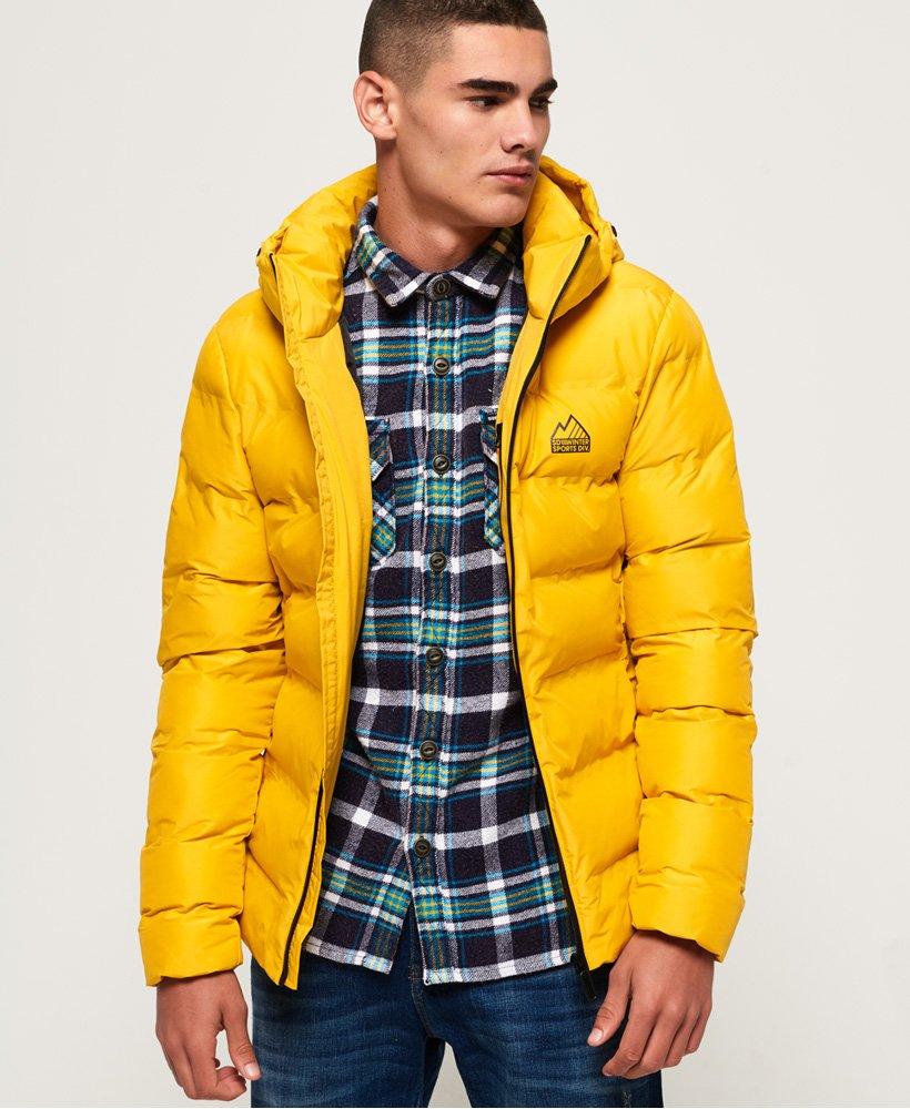 Superdry Echo Quilt Puffer Jacket in Yellow for Men - Lyst