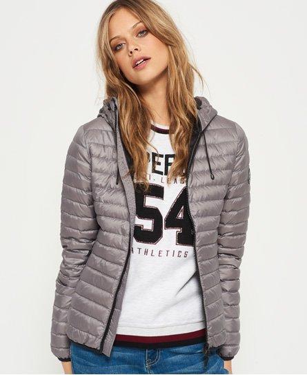 superdry womens core down hooded jacket