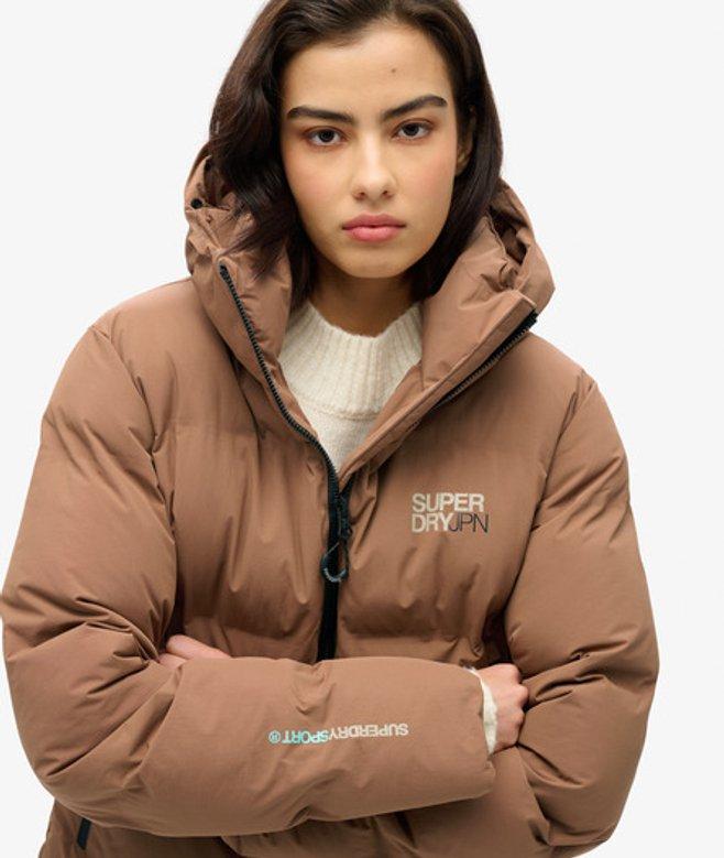 Superdry Hooded Boxy Puffer Jacket Rawhide in Natural Lyst UK