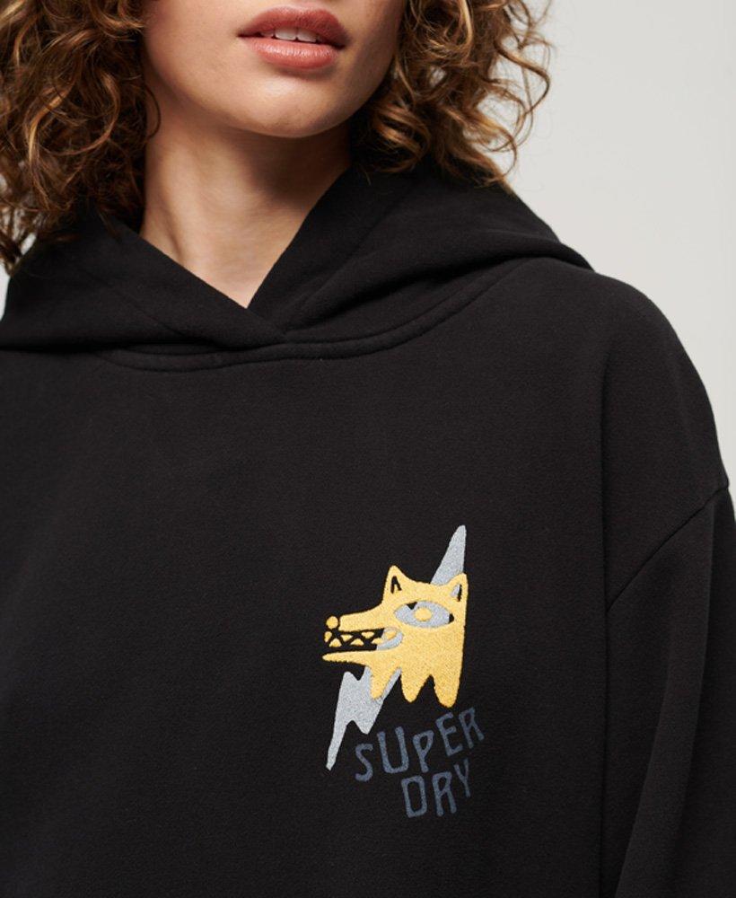 Superdry Nomadic Folk Hoodie in Black Lyst UK