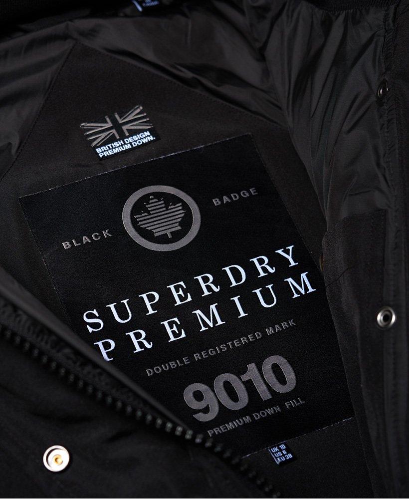 Superdry Premium Graduating Down Parka Coat in Black - Lyst